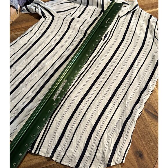 Club Monaco Ralph Lauren Top Silk Safari Striped Button Up Women’s Small - Picture 5 of 7